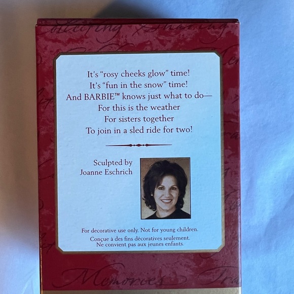 Hallmark Keepsake Ornament. Winter Fun with Barbie and Kelly. - Picture 3 of 11